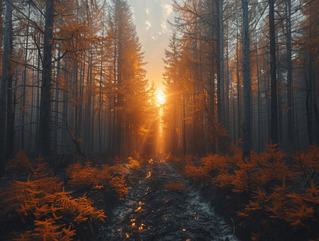 The quiet power of a forest recovering from fireの素材