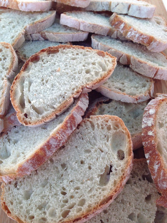 Ciabatta bread slices