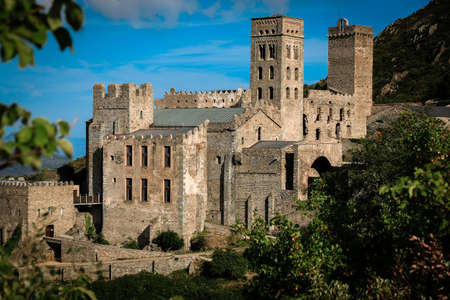 Ancient monastery in spanish mountainsの写真素材