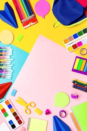 School lunchbox with healthy snack and funny foods- cutlets, vegetables, fruits, nuts. Back to school background.の写真素材