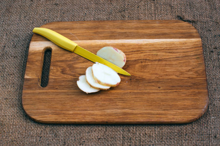 cooking with fresh vegetables, potatoes