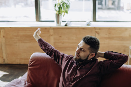 Young Man Resting After Hard Work