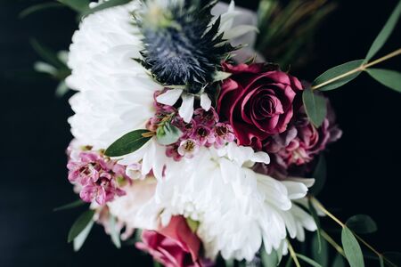 A beautiful bouquet of wedding flowers for your beloved brideの写真素材