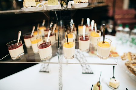 Wedding reception bar food and drink. Party in restaurant