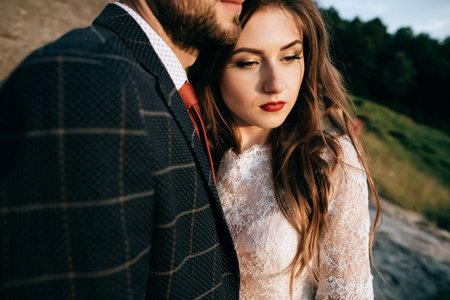 portrait beautiful bride. love concept	の写真素材