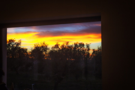 Characteristic and evocative landscape in the Apulian murgiaの写真素材