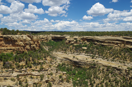 View at the Mesa Verde National Parkのeditorial素材