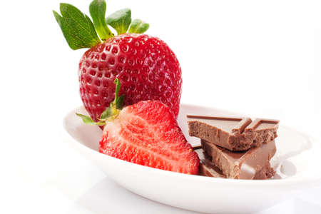 Strawberry with chocolate の写真素材