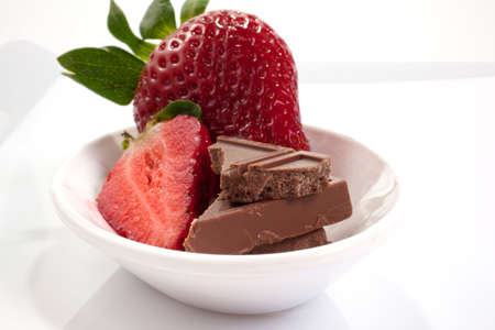 Strawberry with chocolate の写真素材