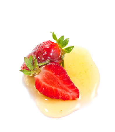 Strawberry with honeyの写真素材
