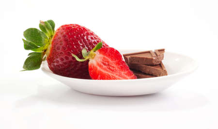 Strawberry with chocolateの写真素材