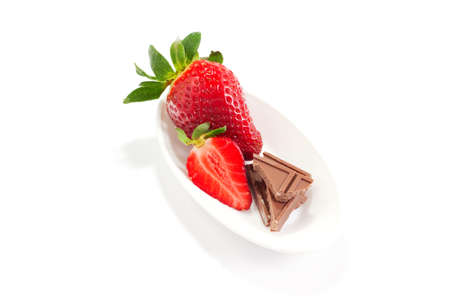 Strawberry with chocolate の写真素材