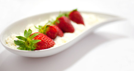 Strawberry with creamの写真素材