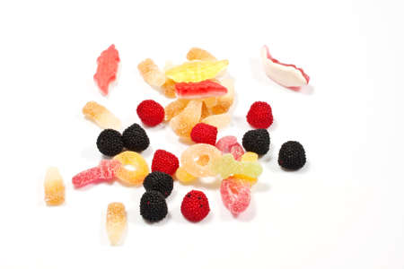 Marshmallows in various colorsの写真素材