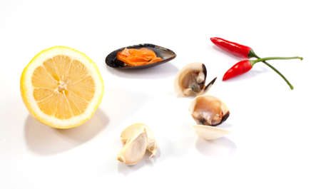 Mussels and clams の写真素材