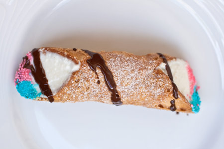 Cannolo, Sicilian pastryの写真素材