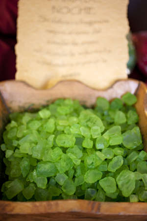 Green bath salt の写真素材