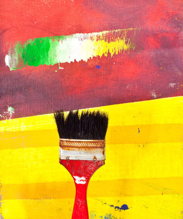 Paintbrush on a picture