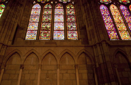 Interior of the Leon's cathedralのeditorial素材