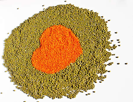 Heart with beansの写真素材