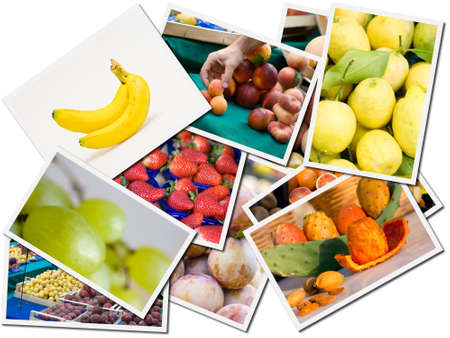 Fruits postcardsの写真素材