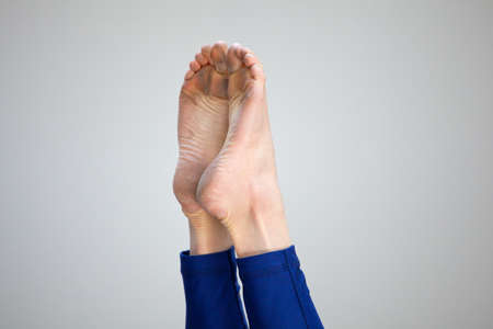 Foot of a gymnast during a period athleticの写真素材
