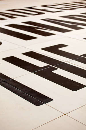 Black letters on a white backgroundsの写真素材