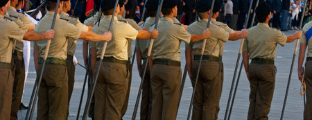 Marching soldiers