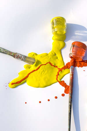 Yellow and red colorsの写真素材