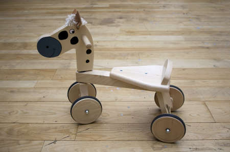 Wooden horse toyの写真素材