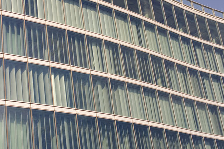 Glass building in the city of Milan