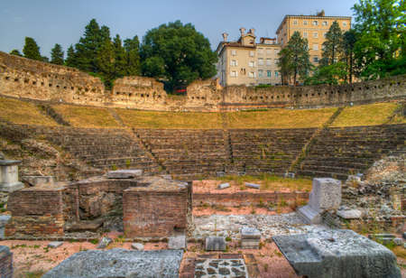 Roman Theater in Trieste, Italyの写真素材