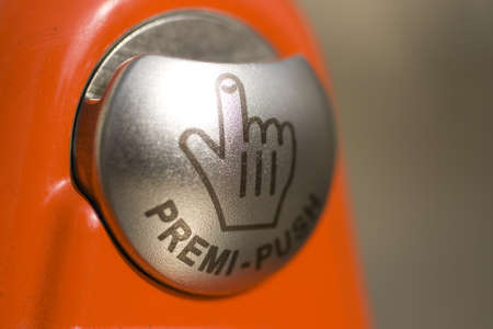 Push the button metal iconsの写真素材