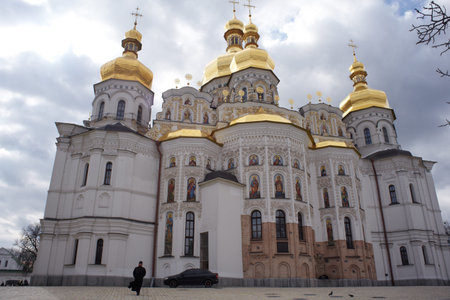 View of Pechersk Lavra monastery in Kiev, Ukraine