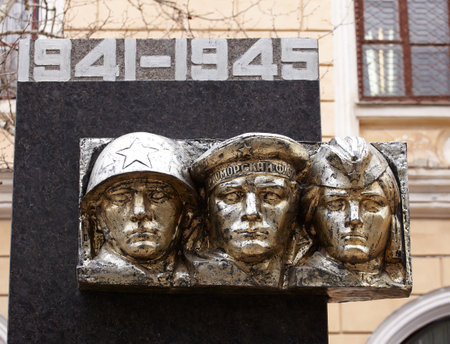 Monument to the fallen of World War II, Odessa - Ukraineのeditorial素材
