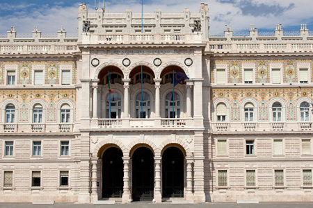 View of Government House in Trieste - Italyのeditorial素材