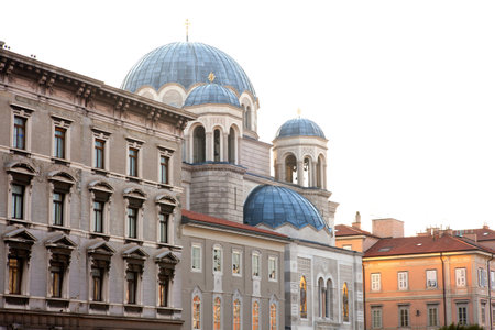 View of Orthodox Church of St  Spyridon, Triesteの写真素材