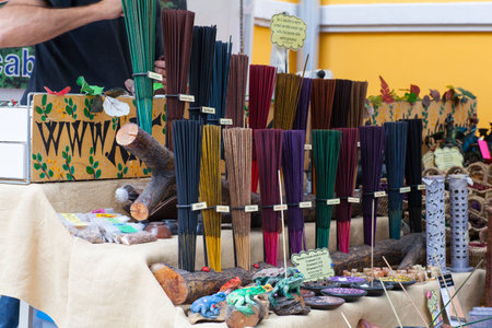 A lot of various scented Incense sticksのeditorial素材