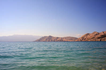 View of Baska, Krk island in Dalmatia - Croatiaの写真素材