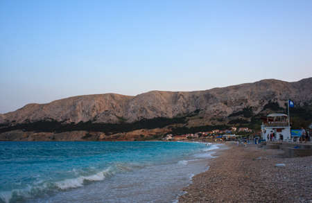View of Baska, Krk island in Dalmatia - Croatiaの写真素材