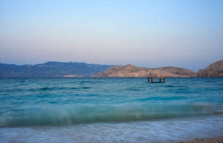 View of Baska, Krk island in Dalmatia - Croatiaの写真素材