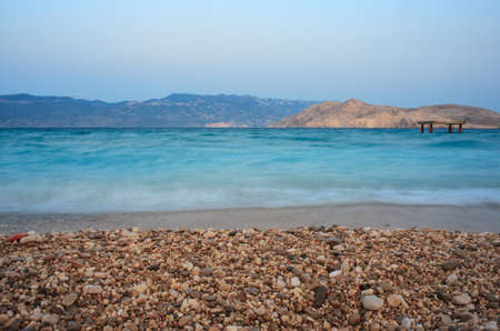 View of Baska, Krk island in Dalmatia - Croatiaの写真素材