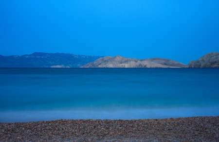 View of Baska beach, Krk island in Dalmatia - Croatiaの写真素材