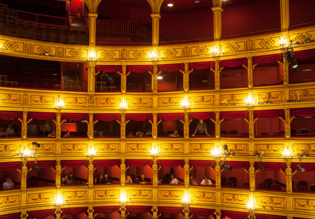 View of the Teatro Verdi in Triesteのeditorial素材