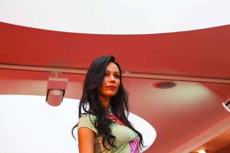 TRIESTE, ITALY - MAY 11: Model during the fashion show in Trieste on May 11, 2013のeditorial素材