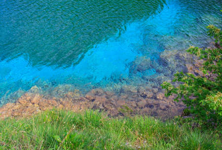 View of Cornino lake in Friuli Venezia Giulia, Italyの写真素材