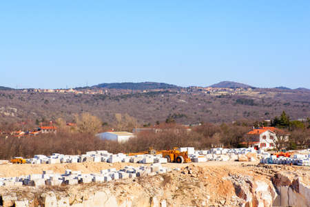 View of Romain marble quarry in Triesteの写真素材