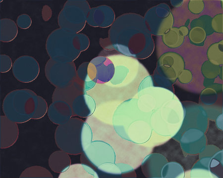 View of a lot of colorful circles