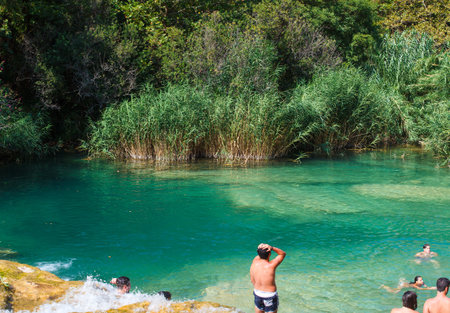 View of Laghetti di Cava Grande in Avola near Siracusa, Sicilyのeditorial素材