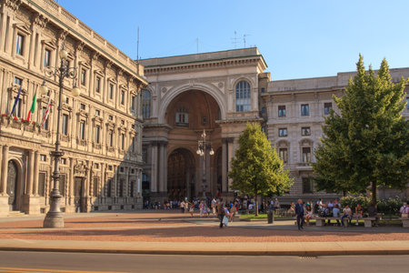 View of Teatro alla Scala in Milan, Italyのeditorial素材